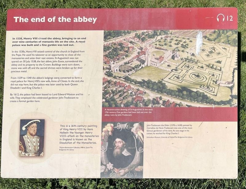 The End of the Abbey Marker. Click for full size. The End of the Abbey Marker image. Click for full size.