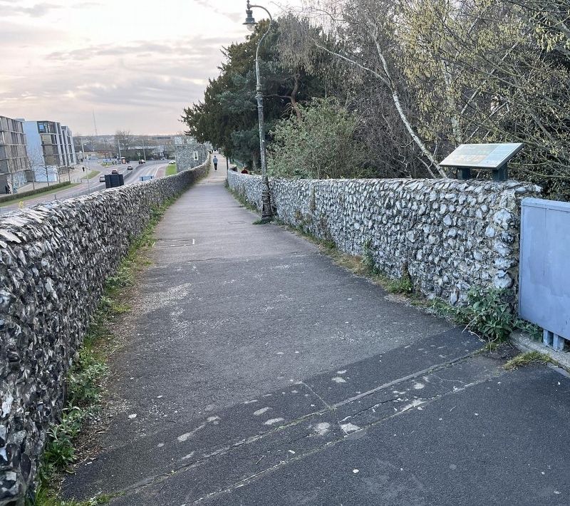 City Wall walk and marker image. Click for full size.