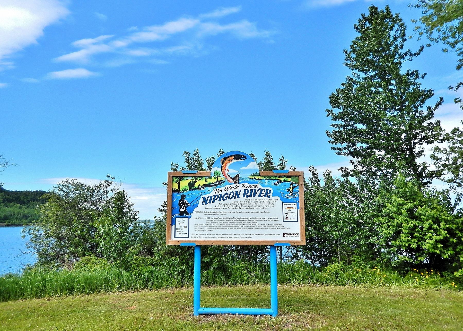 The World Famous Nipigon River Marker. Click for full size. The World Famous Nipigon River Marker image. Click for full size.