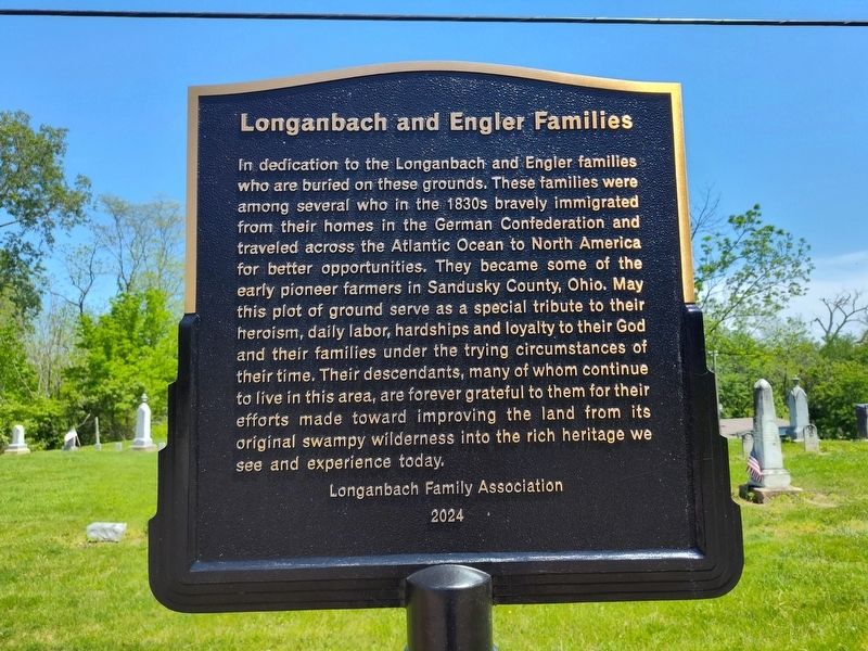 Longanbach and Engler Families Marker. Click for full size. Longanbach and Engler Families Marker image. Click for full size.