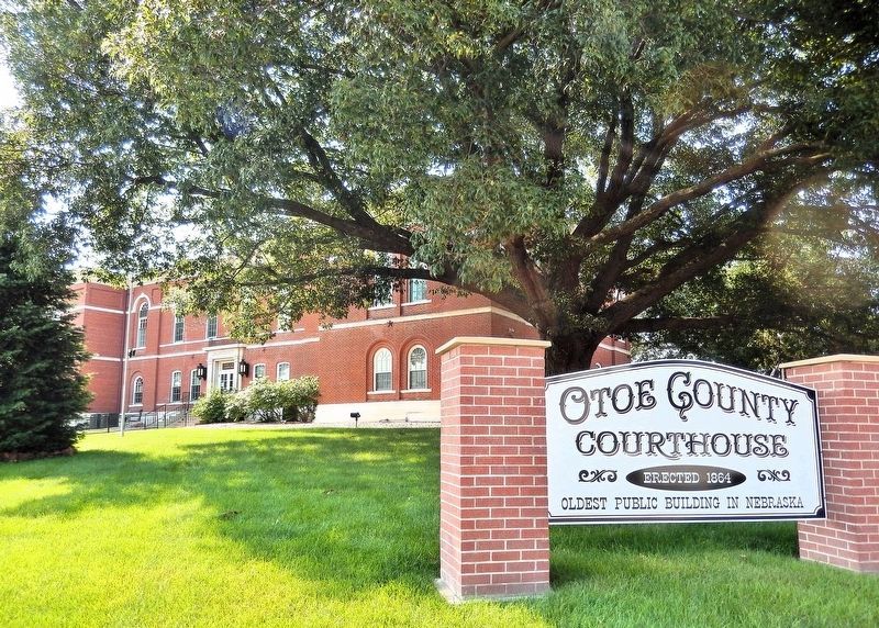 Otoe County Courthouse Marker. Click for full size. Otoe County Courthouse Marker image. Click for full size.