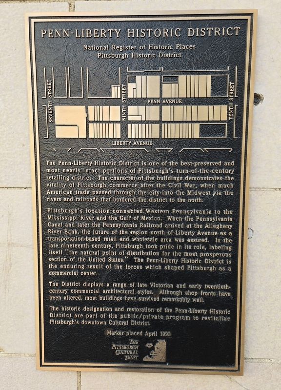 Penn-Liberty Historic District Marker. Click for full size. Penn-Liberty Historic District Marker image. Click for full size.