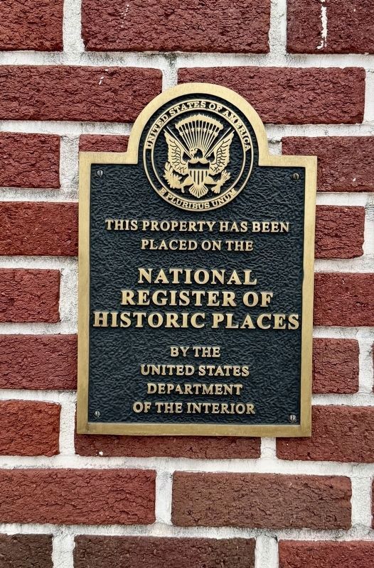 National Register of Historic Places Plaque image. Click for full size.