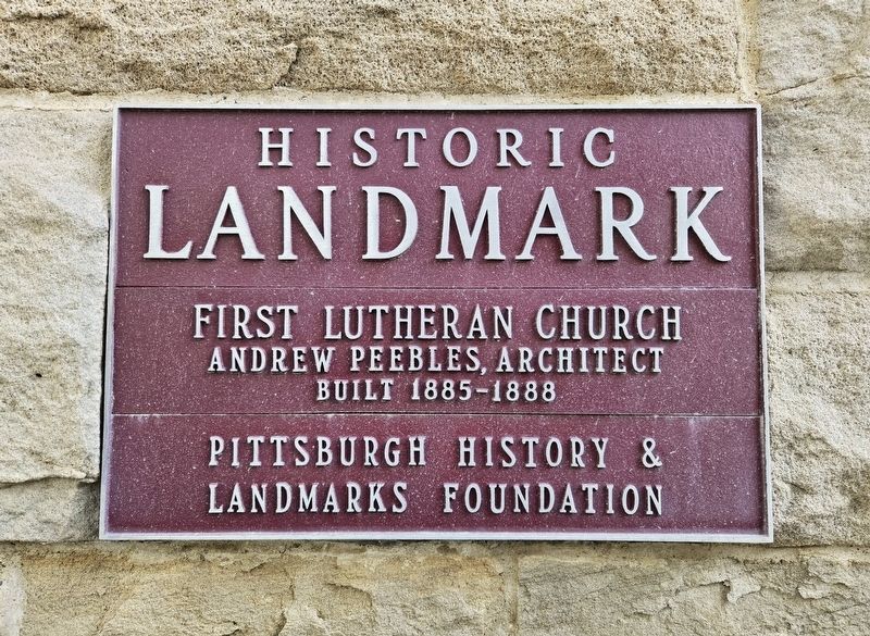 First English Evangelical Lutheran Church Marker image. Click for full size.