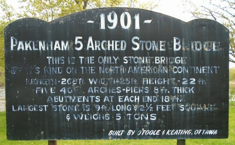 Pakenham 5 Arched Stone Bridge Marker image. Click for full size.