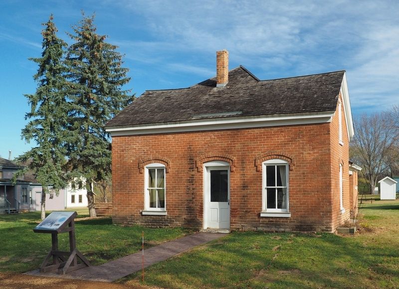 All Under One Roof Marker and the O'Connor Boarding House at The Landing. Click for full size. All Under One Roof Marker and the O'Connor Boarding House at The Landing image. Click for full size.