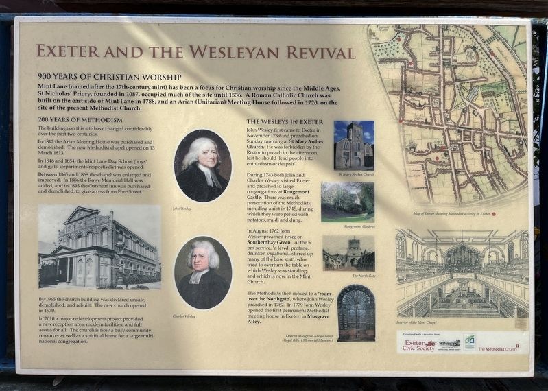Exeter and the Wesleyan Revival Marker. Click for full size. Exeter and the Wesleyan Revival Marker image. Click for full size.
