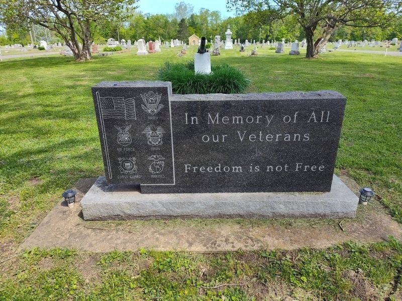 Sardinia Cemetery Veterns Memorial Marker. Click for full size. Sardinia Cemetery Veterns Memorial Marker image. Click for full size.