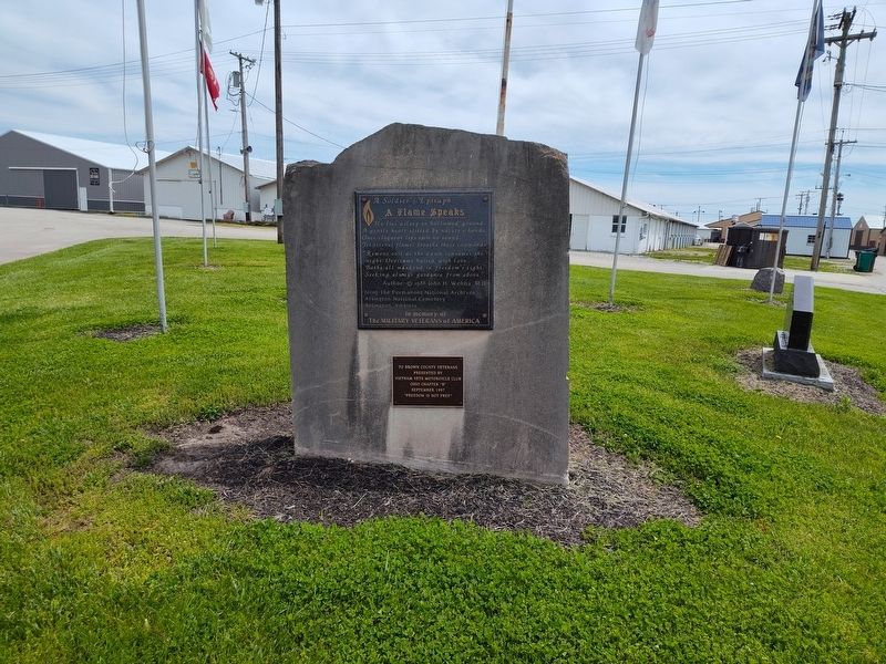 A Soldier's Epitaph Marker. Click for full size. A Soldier's Epitaph Marker image. Click for full size.