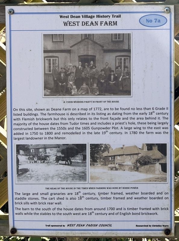 West Dean Farm Marker image. Click for full size.