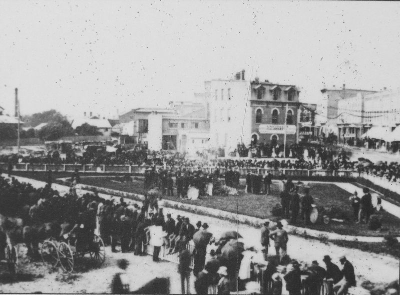 Marker detail: The �Gardens� at the foot of Owen Street, 1887 image. Click for full size.