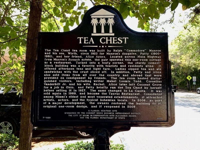 Tea Chest side of marker. Click for full size. Tea Chest side of marker image. Click for full size.