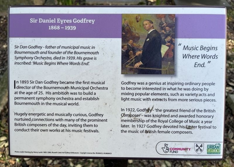 Sir Daniel Eyres Godfrey Marker. Click for full size. Sir Daniel Eyres Godfrey Marker image. Click for full size.