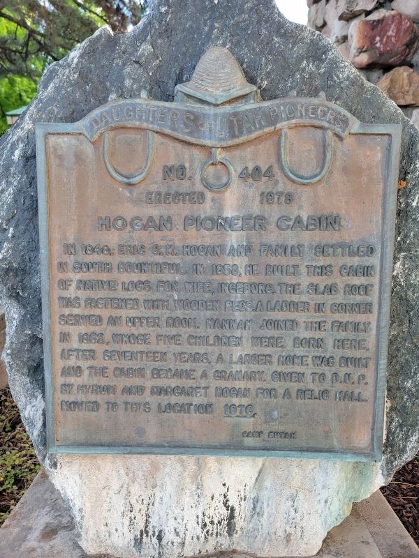 Hogan Pioneer Cabin Marker. Click for full size. Hogan Pioneer Cabin Marker image. Click for full size.