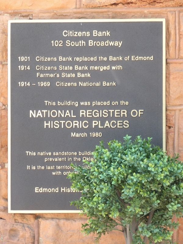 Citizens Bank Marker. Click for full size. Citizens Bank Marker image. Click for full size.
