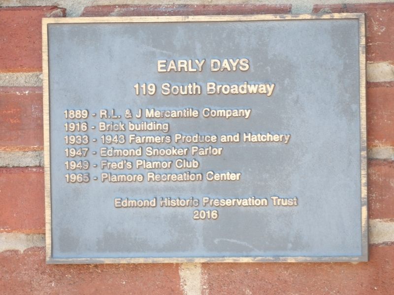 Early Days Marker. Click for full size. Early Days Marker image. Click for full size.