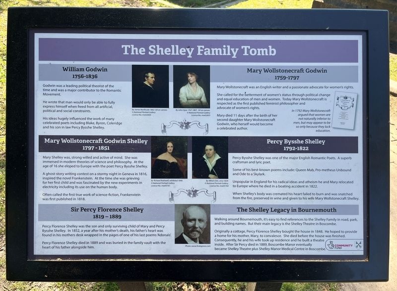 The Shelley Family Tomb Marker. Click for full size. The Shelley Family Tomb Marker image. Click for full size.