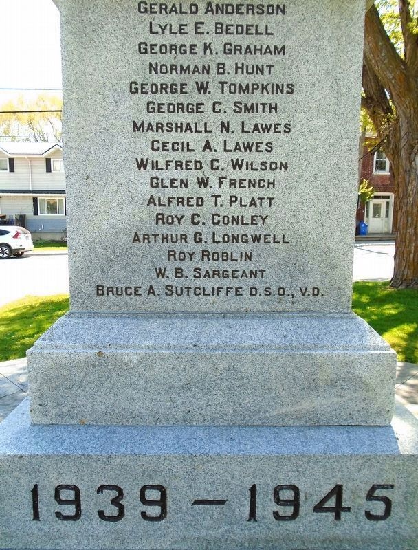World War II Honoured Dead. Click for full size. World War II Honoured Dead image. Click for full size.