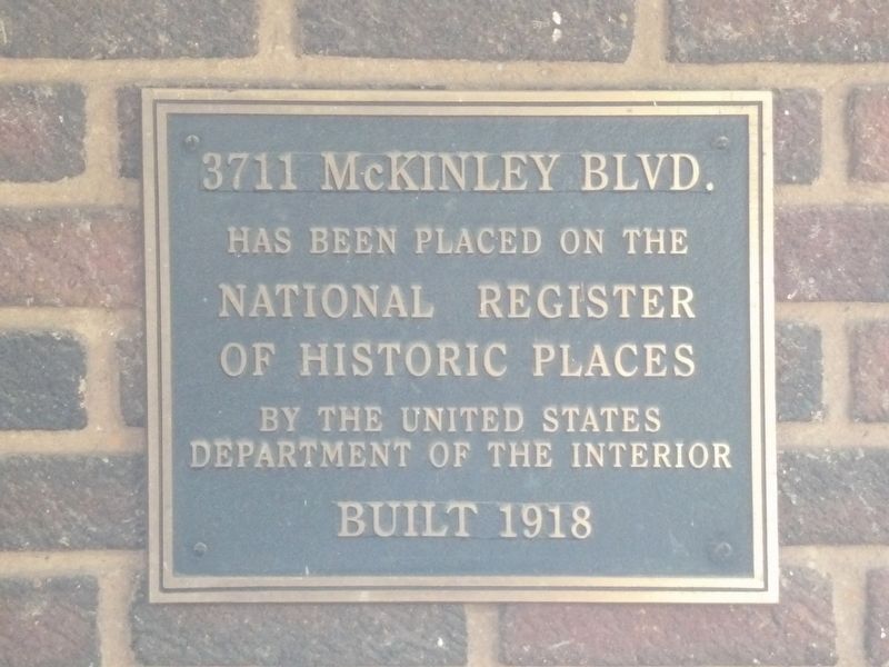 3711 McKinley Blvd. Marker. Click for full size. 3711 McKinley Blvd. Marker image. Click for full size.