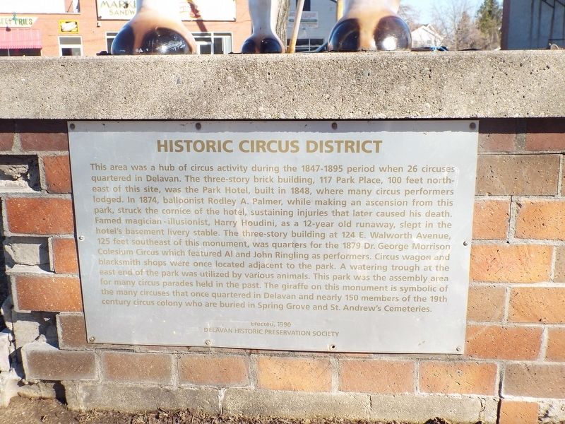 Historic Circus District Marker. Click for full size. Historic Circus District Marker image. Click for full size.