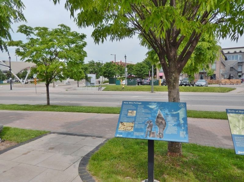 Nine Mile Portage Marker image. Click for full size.