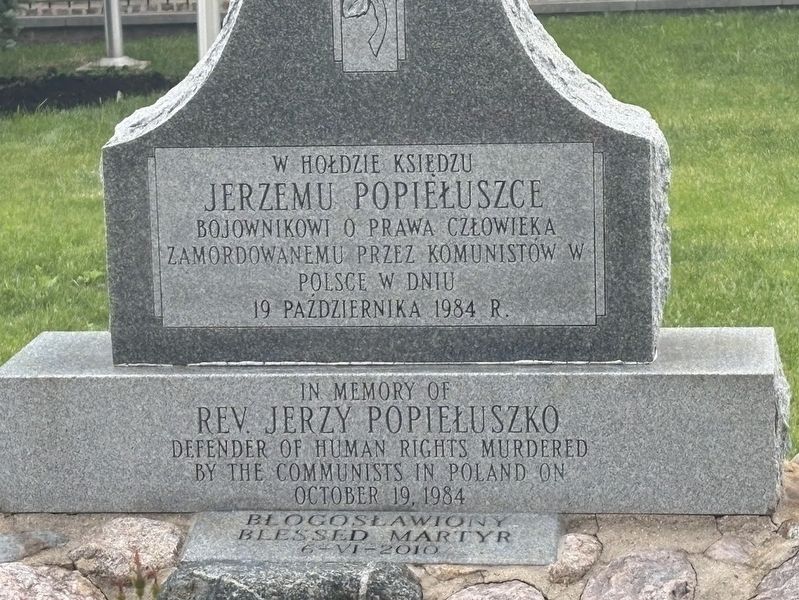 Rev. Jerzy Popiełuszko Marker image. Click for full size.