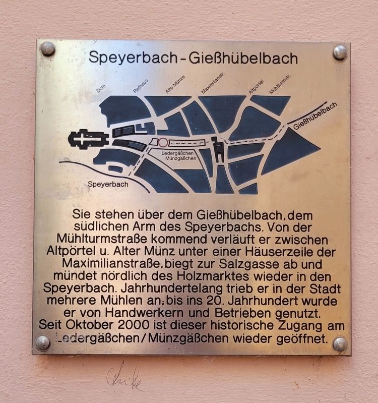 Speyerbach - Gießhübelbach Marker. Click for full size. Speyerbach - Gießhübelbach Marker image. Click for full size.