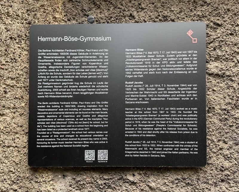 Hermann-B�se-Gymnasium Marker image. Click for full size.