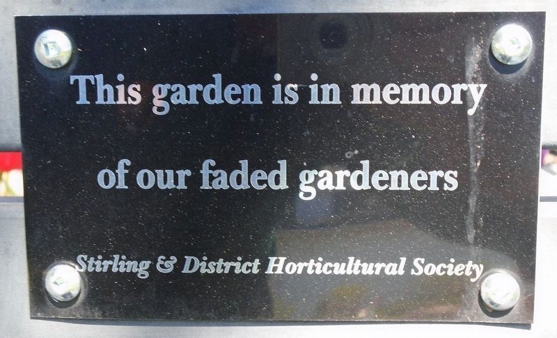 War Memorial Garden Bench Marker. Click for full size. War Memorial Garden Bench Marker image. Click for full size.