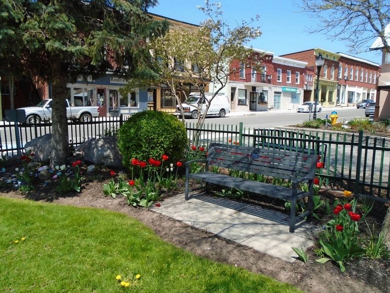 War Memorial Garden Bench and Marker. Click for full size. War Memorial Garden Bench and Marker image. Click for full size.