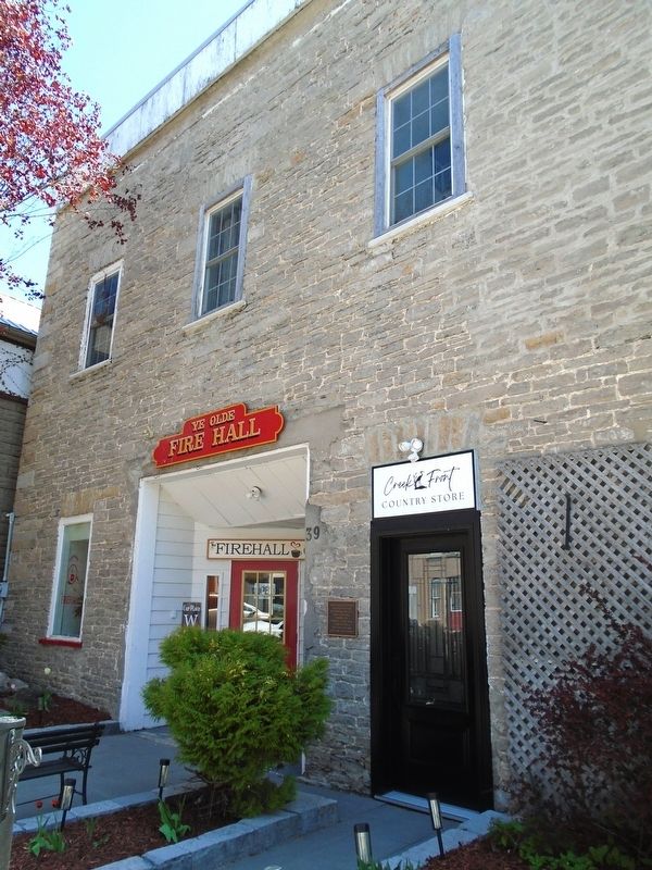 Stirling's Fire Hall and Marker image. Click for full size.
