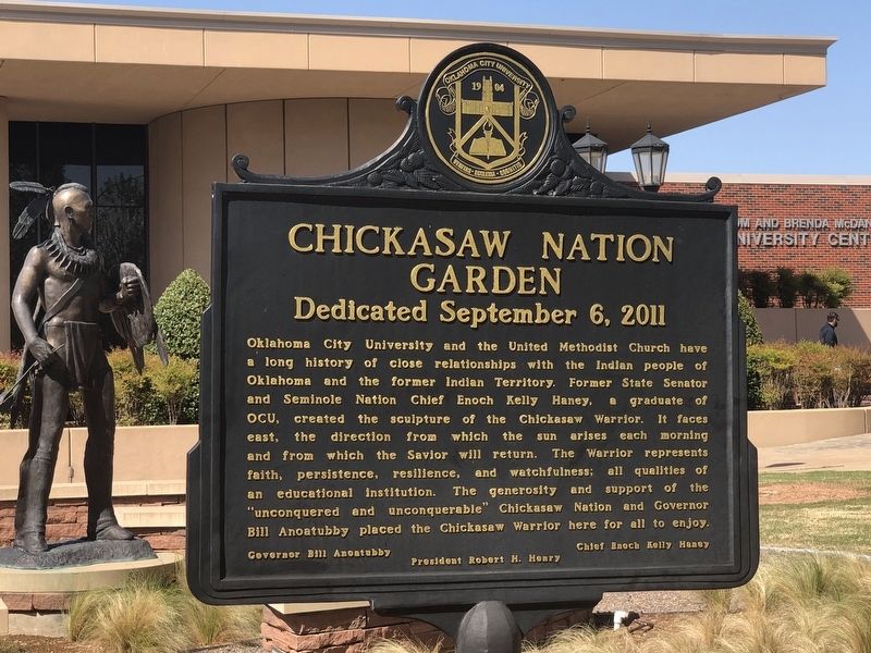 Chickasaw Nation Garden Marker. Click for full size. Chickasaw Nation Garden Marker image. Click for full size.