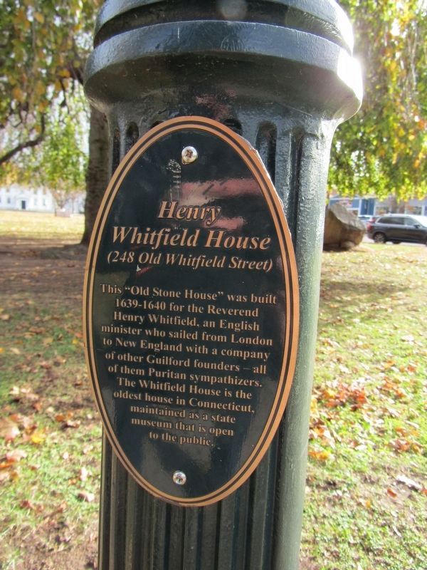 Henry Whitfield House Marker image. Click for full size.