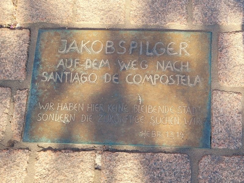 The Speyer St. James Pilgrim plaque. Click for full size. The Speyer St. James Pilgrim plaque image. Click for full size.
