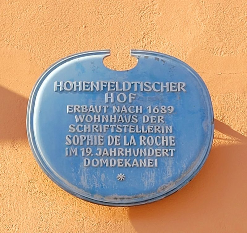 Hohenfeldtischer Hof / Court of Hohenfeldt Marker. Click for full size. Hohenfeldtischer Hof / Court of Hohenfeldt Marker image. Click for full size.