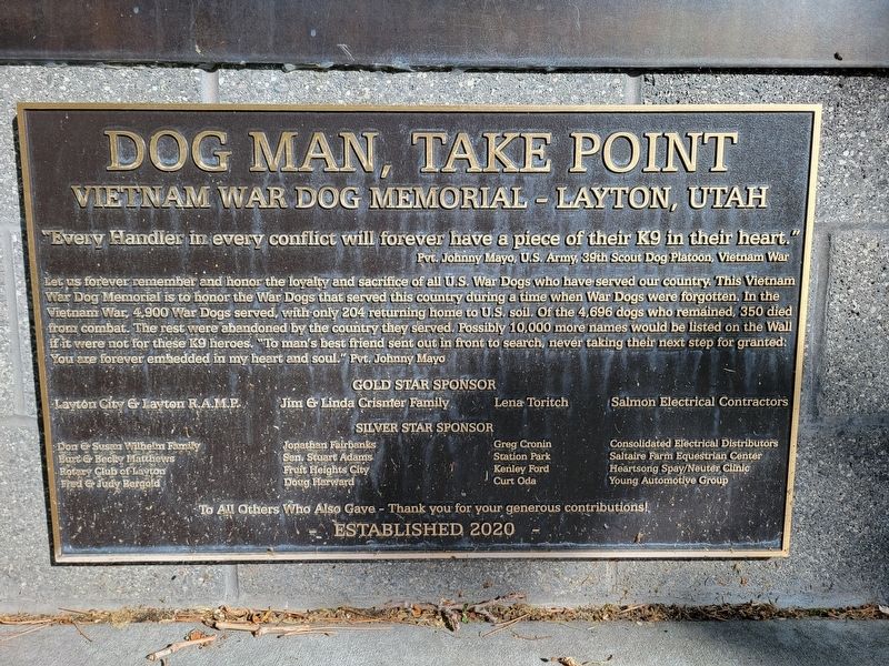 Dog Man, Take Point Marker image. Click for full size.