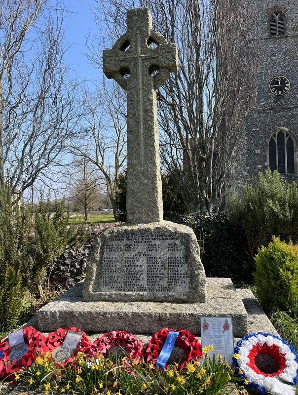 Chartham War Memorial Marker. Click for full size. Chartham War Memorial Marker image. Click for full size.