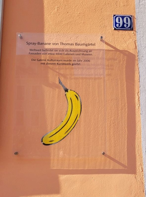 Banana artwork on the building. Click for full size. Banana artwork on the building image. Click for full size.