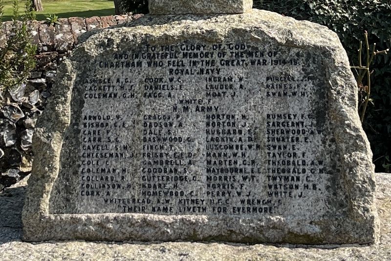 Chartham War Memorial. Click for full size. Chartham War Memorial image. Click for full size.