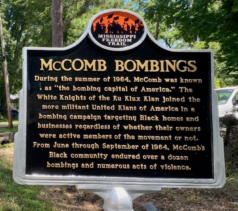 McComb Bombings Marker, Side One image. Click for full size.