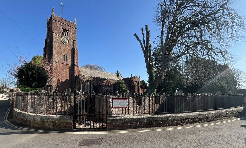Medieval Bishop's Hall Marker, Church of St John the Baptist in the background image. Click for full size.