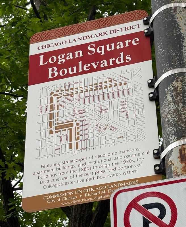 Logan Square Boulevards Marker image. Click for full size.
