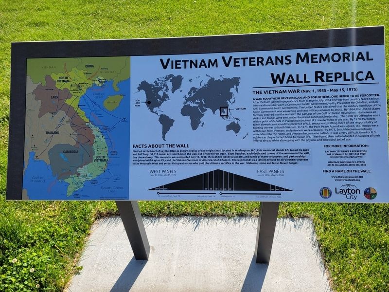Vietnam Veterans Memorial Wall Replica Marker image. Click for full size.