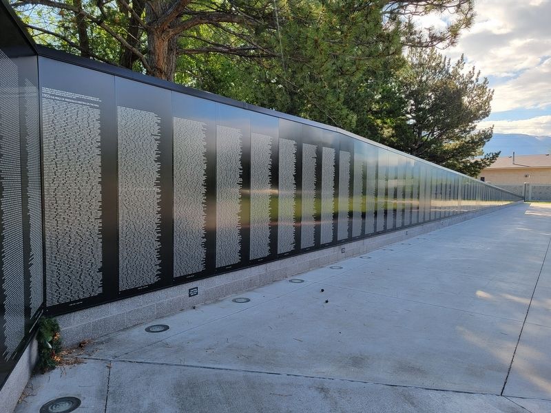Vietnam Veterans Memorial Wall Replica East Wall image. Click for full size.