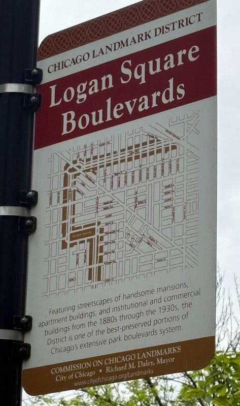 Logan Square Boulevards Marker image. Click for full size.