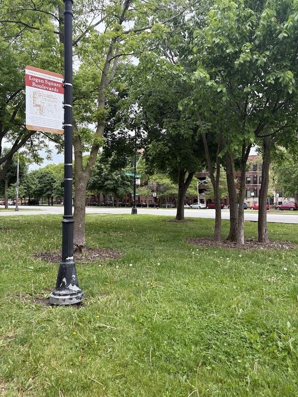 Logan Square Boulevards Marker image. Click for full size.