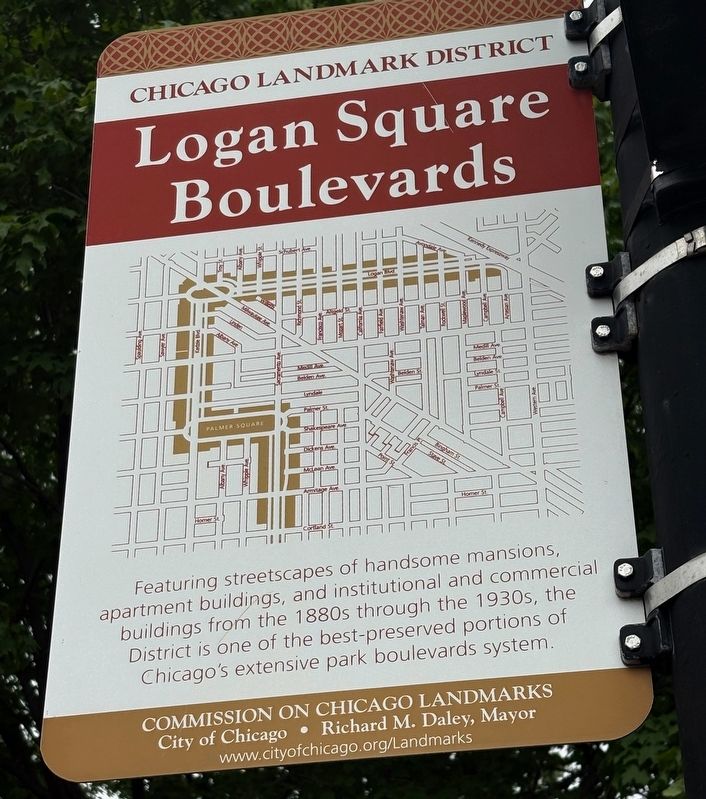Logan Square Boulevards Marker image. Click for full size.
