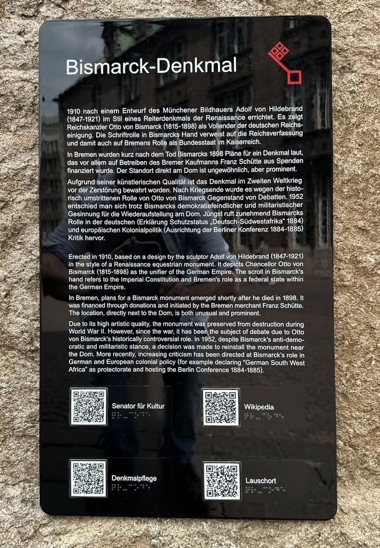 Bismarck-Denkmal / Bismarck Monument Marker. Click for full size. Bismarck-Denkmal / Bismarck Monument Marker image. Click for full size.