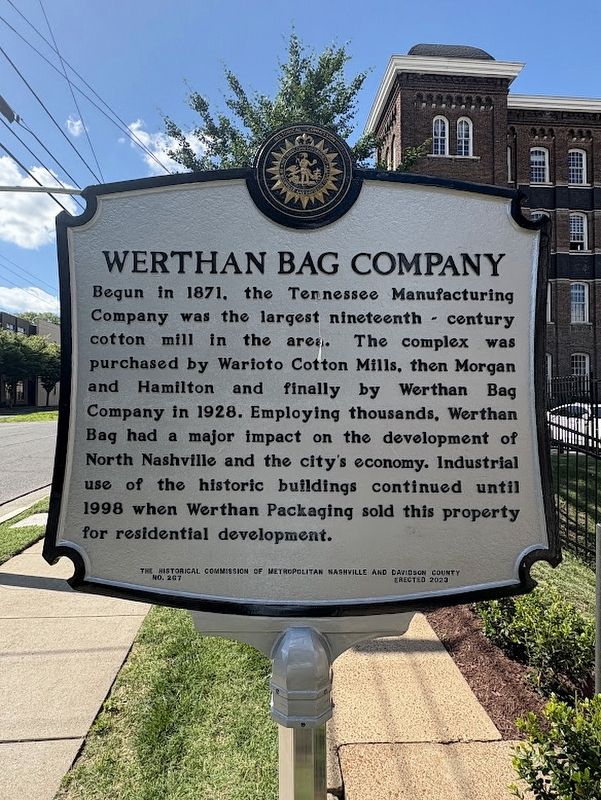Werthan Bag Company Marker image. Click for full size.
