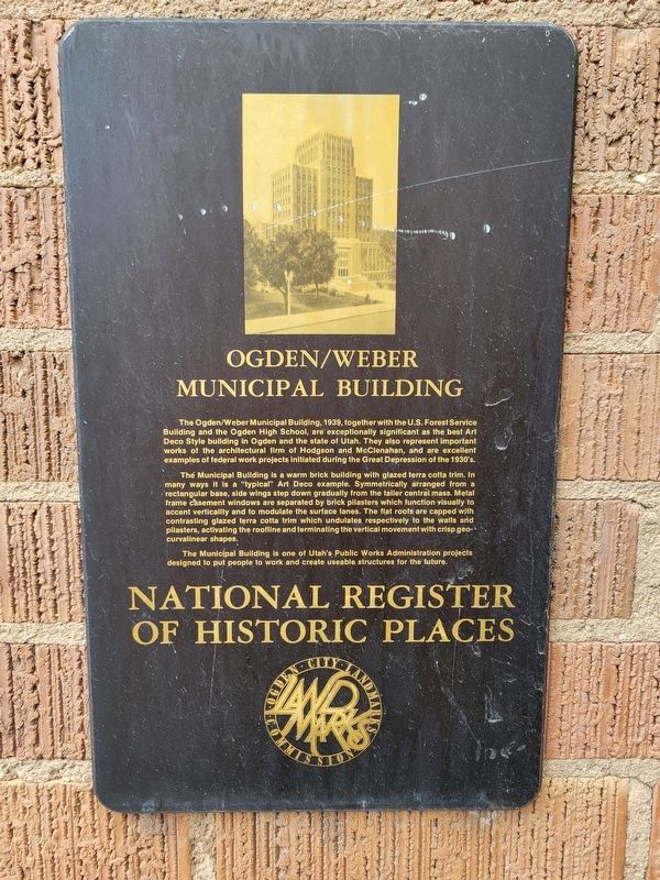 Odgen/Weber Municipal Building Marker image. Click for full size.